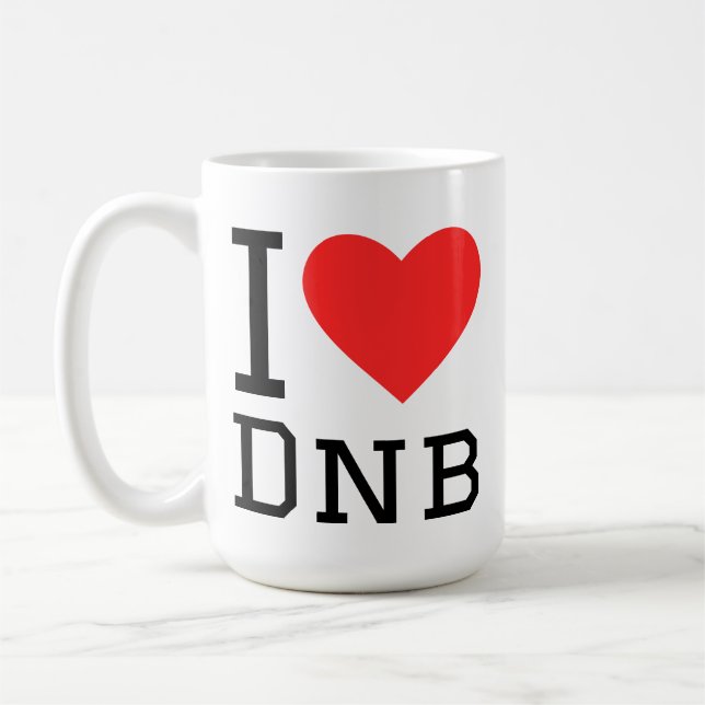 I Liebe dnb Kaffeetasse (Links)