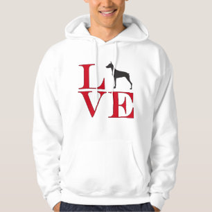 I Liebe-Dobermann - hellfarbiges T-Shirt Hoodie
