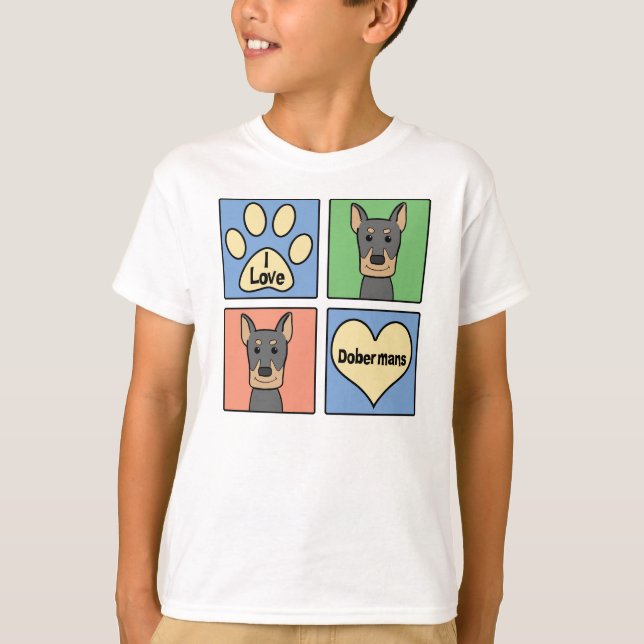 I Liebe-Dobermann T-Shirt (Vorderseite)
