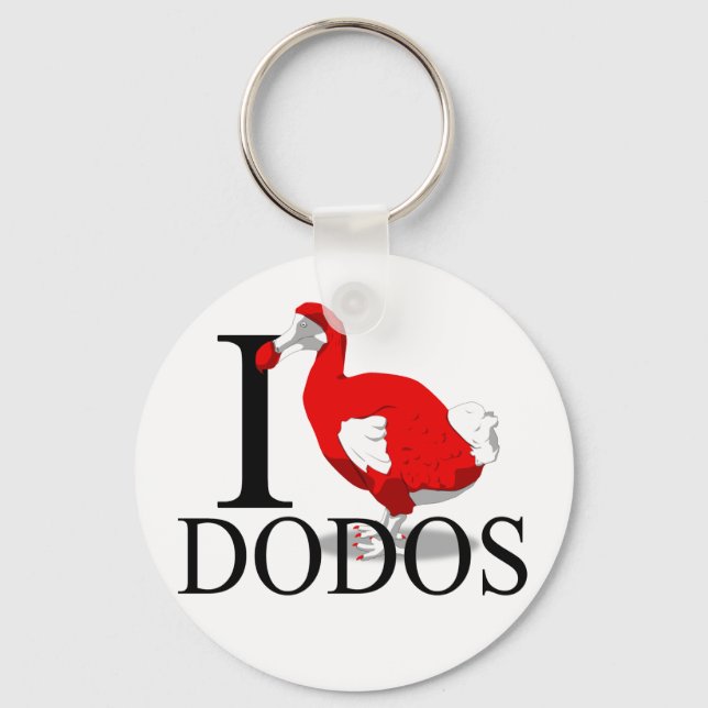 I Liebe Dodos Schlüsselanhänger (Vorderseite)