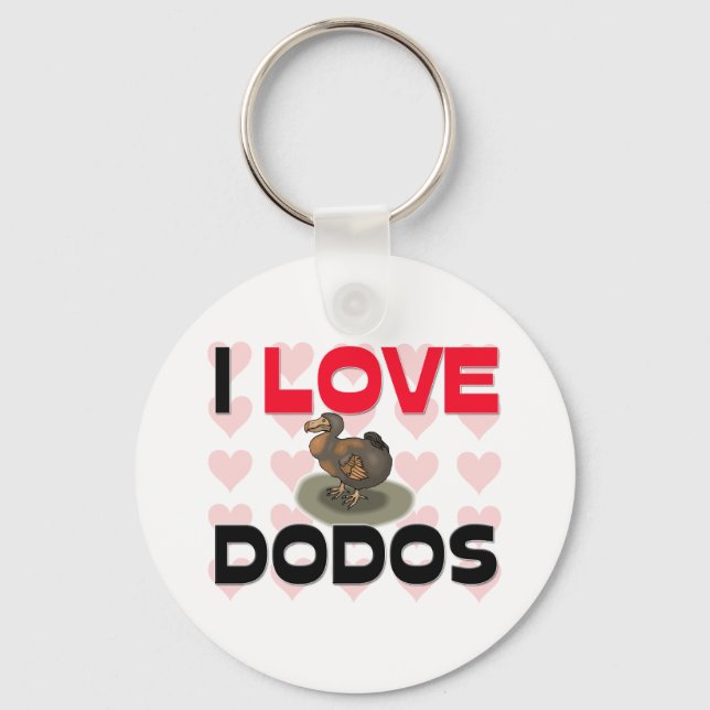 I Liebe Dodos Schlüsselanhänger (Vorderseite)
