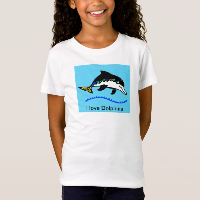 I Liebe DOLPHINS - Ocean Wildlife - Marine blue - T-Shirt (Vorderseite)