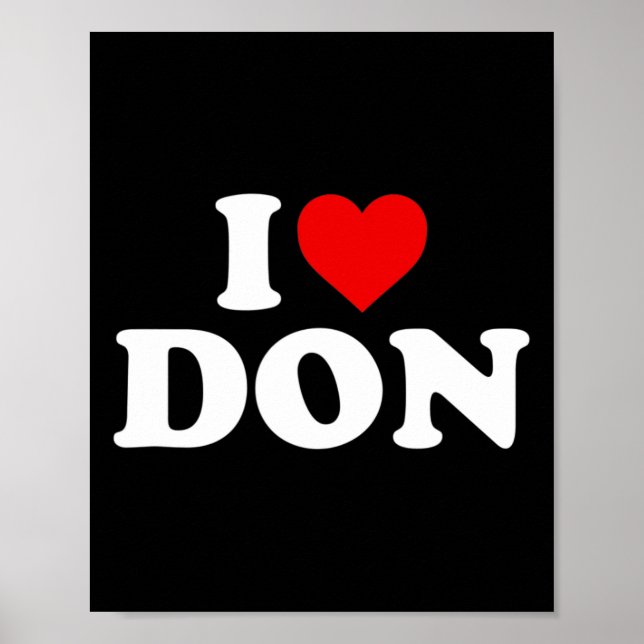 I Liebe Don - Herz Poster (Vorne)