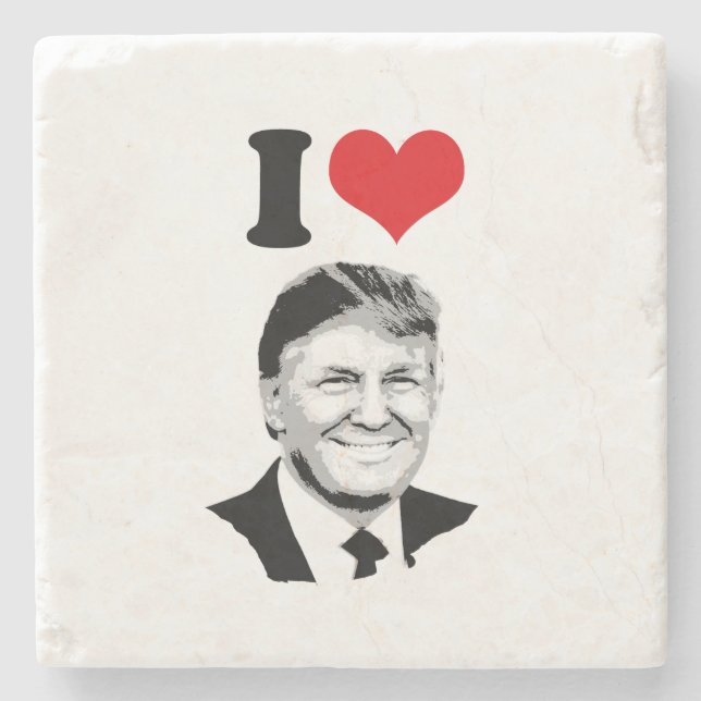 I Liebe Donald Trump Steinuntersetzer (Vorderseite)