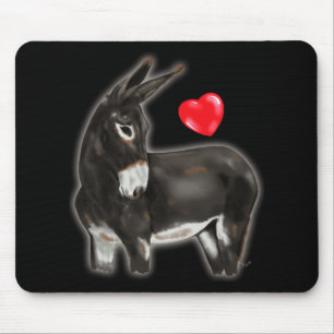 I Liebe Donkeys Demure Donkey Mousepad