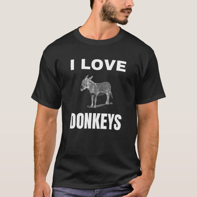 I Liebe Donkeys T-Shirt (Vorderseite)