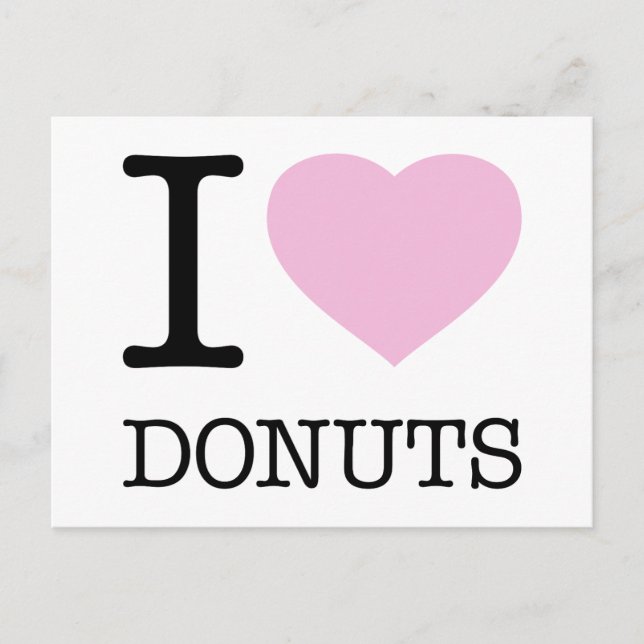 I LIEBE DONUTS POSTKARTE (Vorderseite)