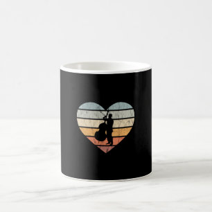 I Liebe Doppelbass Retro Herz Kaffeetasse