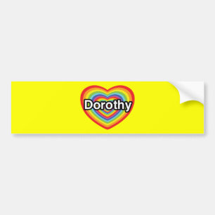 I Liebe Dorothy: Regenbogenherz Autoaufkleber