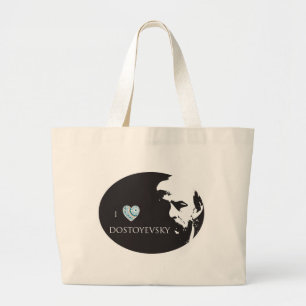 I Liebe Dostoyevsky Taschen-Tasche Jumbo Stoffbeutel