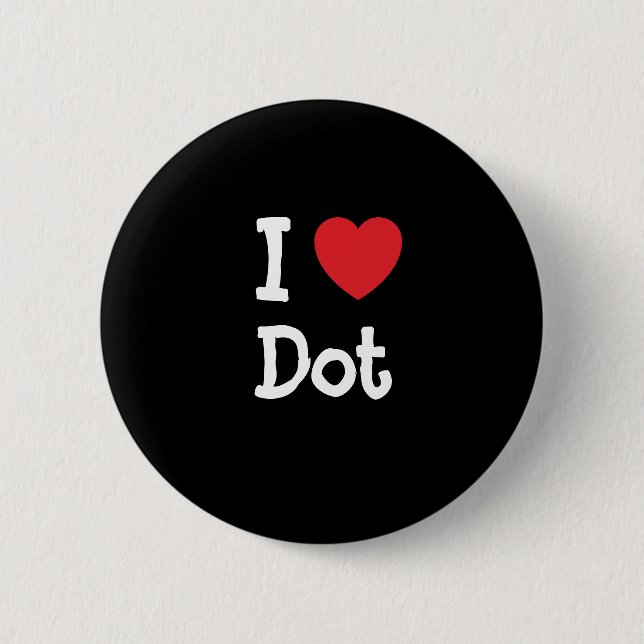 I Liebe Dot-Herz-T - Shirt Button (Vorderseite)
