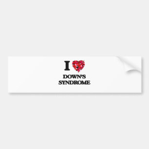 I Liebe Down-Syndrom Autoaufkleber