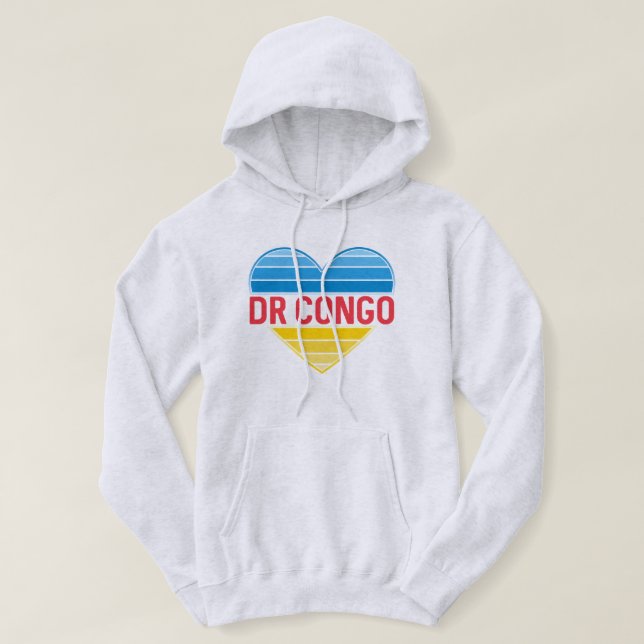 I Liebe DR Kongo, Kongo-Kinshasa Herz Hoodie (Design vorne)