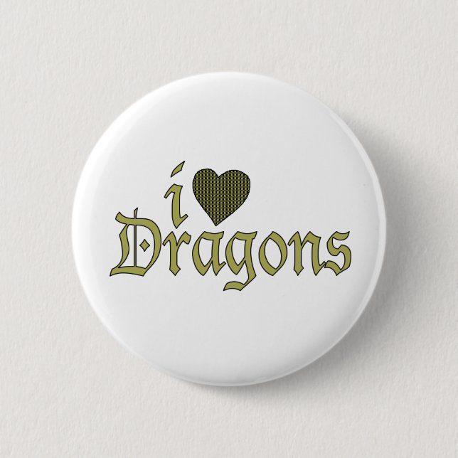 I Liebe-Drachen Button (Vorderseite)