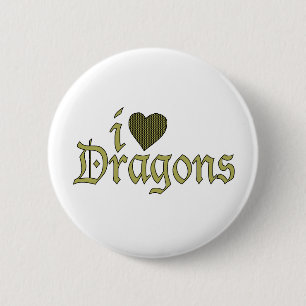 I Liebe-Drachen Button