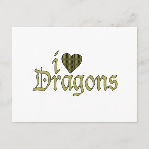 I Liebe Dragons Postkarte