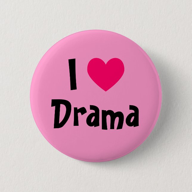 I Liebe Drama Button (Vorderseite)