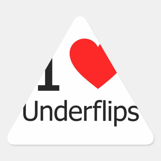 I LIEBE DREIECKIGER AUFKLEBER (Vorderseite)