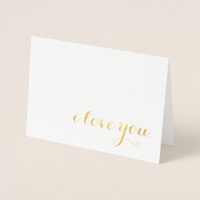 i Liebe du Goldfolie Folienkarte (Vorderseite)