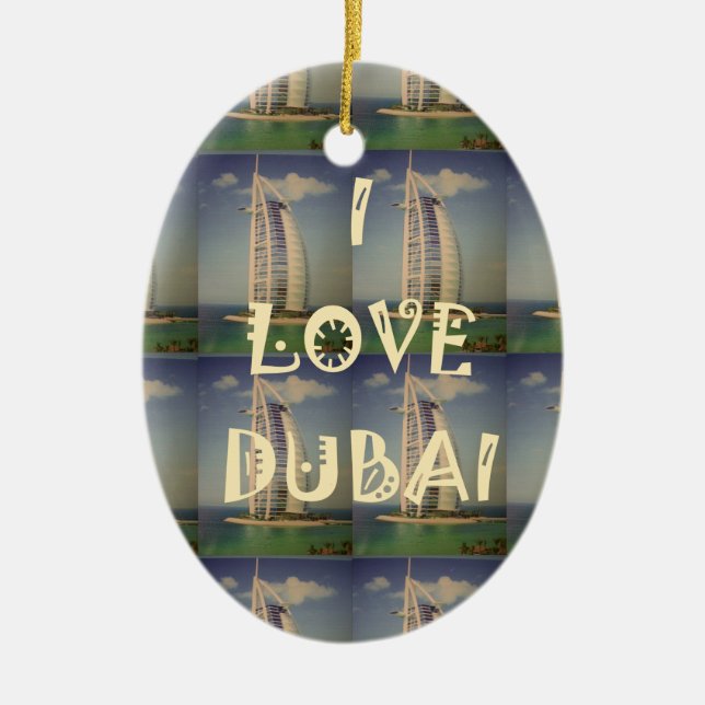 I Liebe Dubai Keramikornament (Vorne)