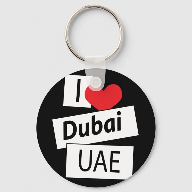 I Liebe Dubai UAE Schlüsselanhänger (Front)