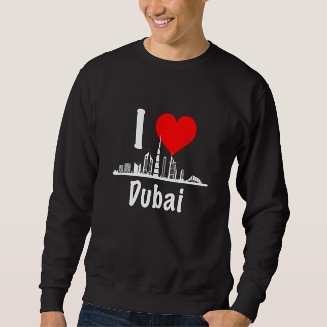 I Liebe Dubai VAE Vereinigte Arabische Emirate Wol Sweatshirt (Vorderseite)