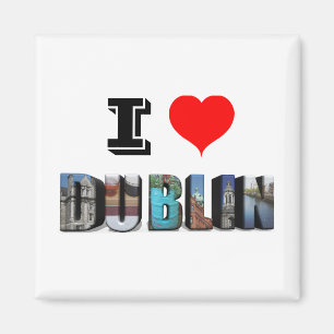 I Liebe Dublin Irland 3D Travel Foto Magnet