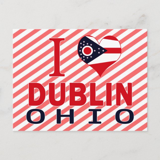 I Liebe Dublin, Ohio Postkarte (Vorderseite)