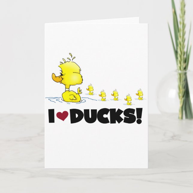 I Liebe Ducks Tshirts und Geschenke Karte (Vorderseite)