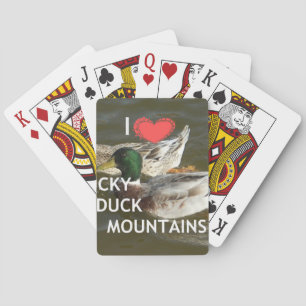 I Liebe Ducky Duck Mountains Design Spielkarten