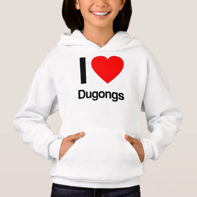 i Liebe dugongs Hoodie (Vorderseite)