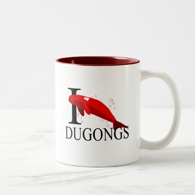 I Liebe Dugongs Tassen (Rechts)