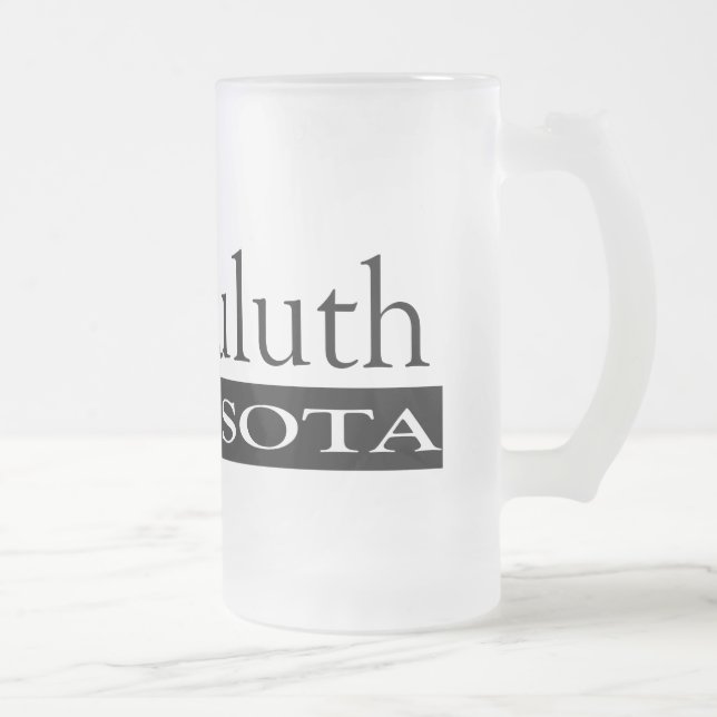 I Liebe Duluth Minnesota Mattglas Bierglas (Rechts)