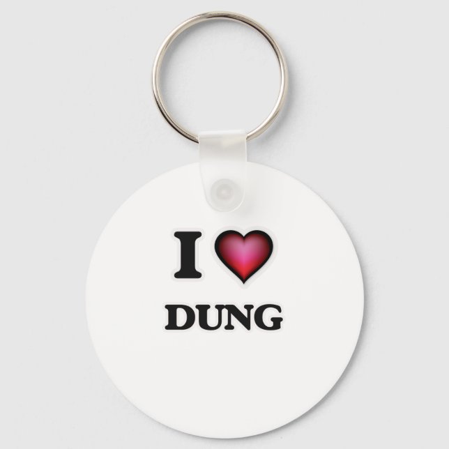 I Liebe Dung Schlüsselanhänger (Vorderseite)