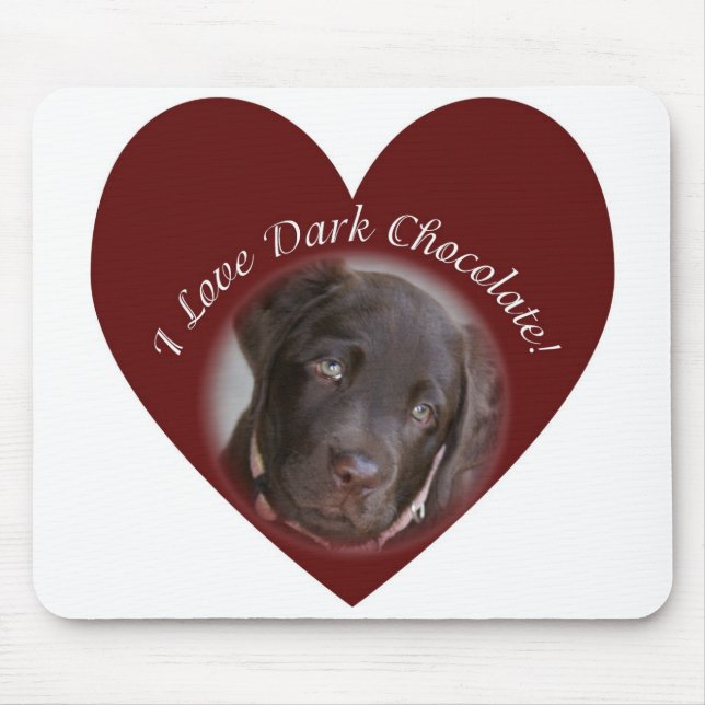 I Liebe-dunkle Schokolade - Mousepad (Vorne)