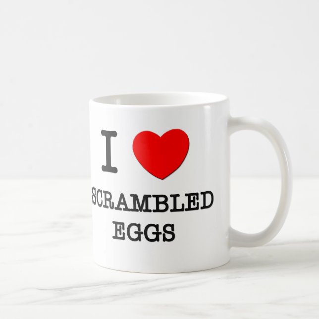 I Liebe-durcheinandergemischte Eier Kaffeetasse (Rechts)