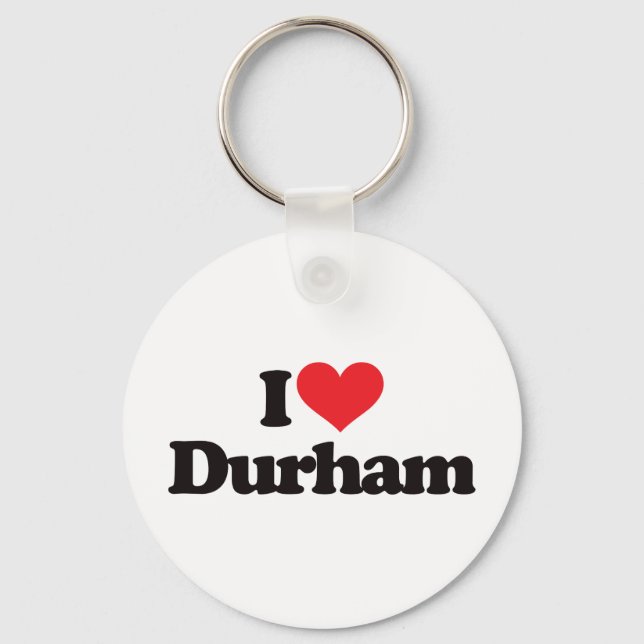 I Liebe Durham Schlüsselanhänger (Vorderseite)