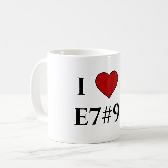 I Liebe E7#9 Kaffeetasse (Vorderseite Links)