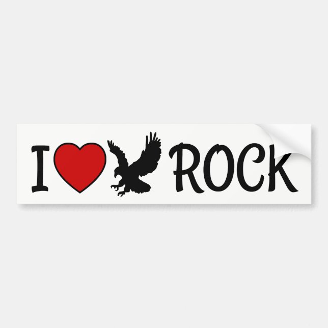 I Liebe Eagle Rock California Rotes Herz Autoaufkleber (Vorne)