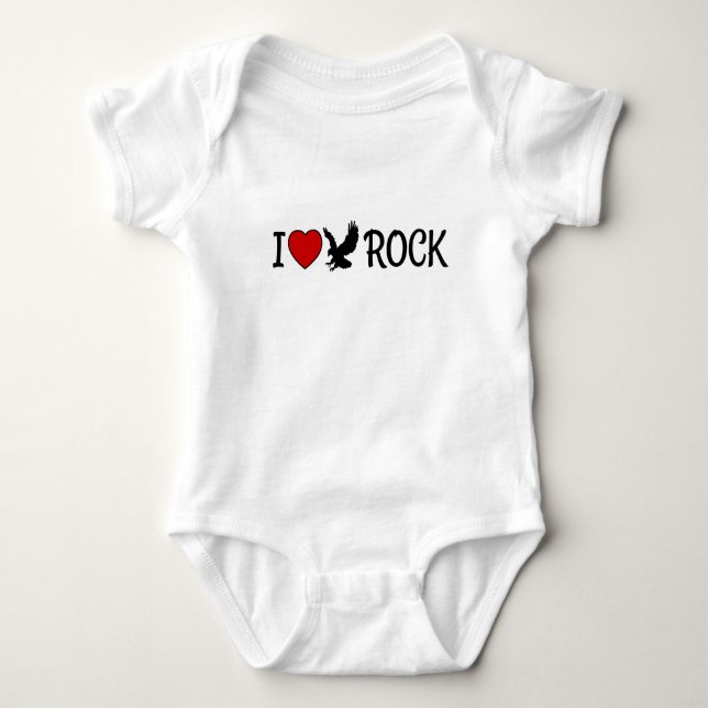 I Liebe Eagle Rock California Rotes Herz Baby Strampler (Vorderseite)