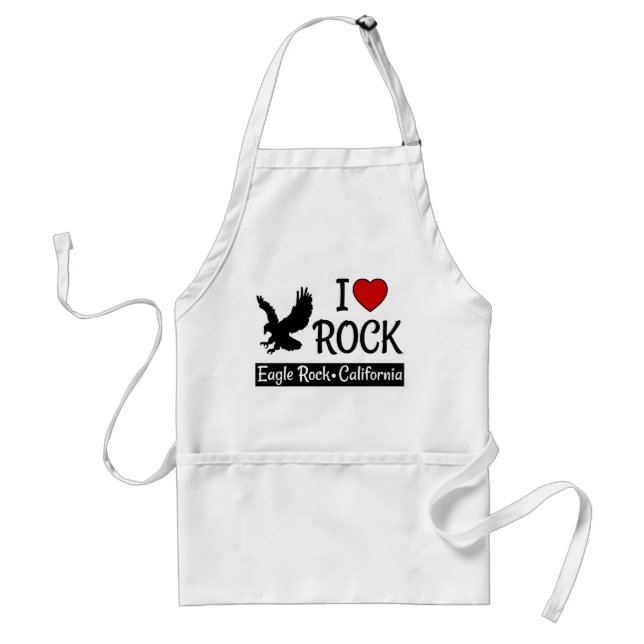 I Liebe Eagle Rock California Rotes Herz Schürze (Vorne)