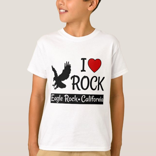 I Liebe Eagle Rock California Rotes Herz T-Shirt (Vorderseite)