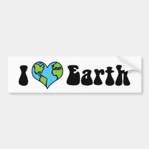 I Liebe Earth Autoaufkleber