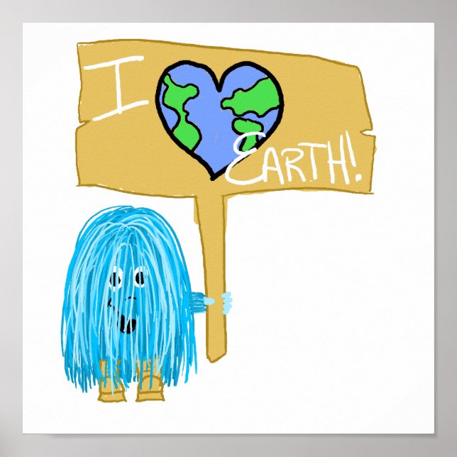 I Liebe Earth Poster (Vorne)