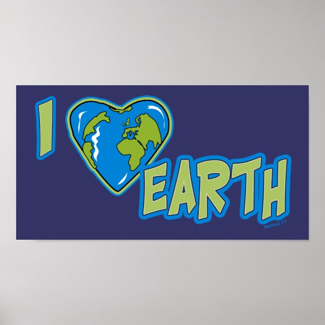 I Liebe Earth Poster (Vorne)