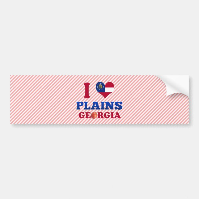 I Liebe-Ebenen, Georgia Autoaufkleber (Vorne)