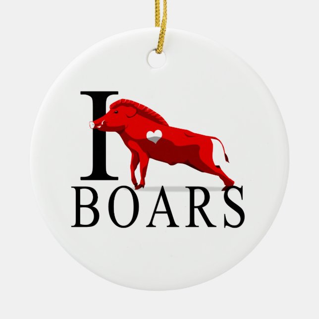 I Liebe-Eber Keramik Ornament (Vorne)