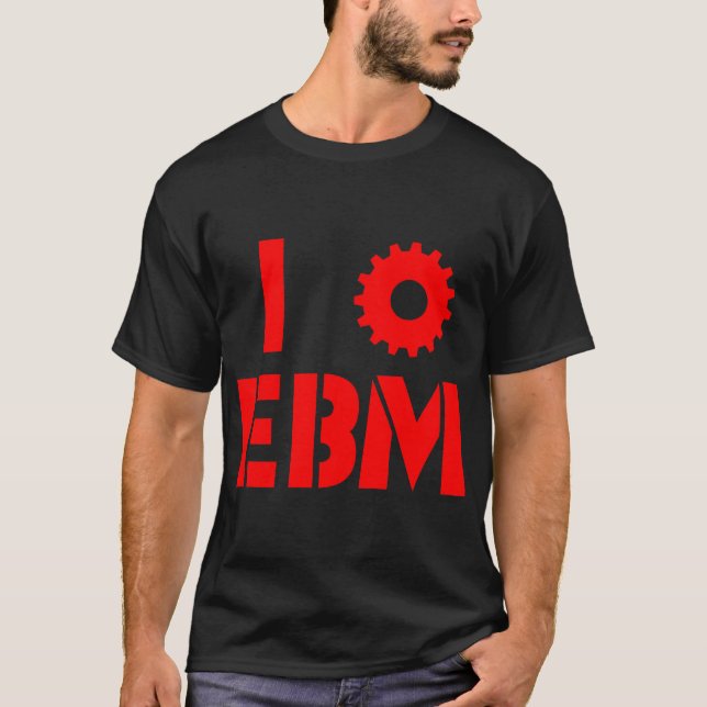 I LIEBE EBM Rot T-Shirt (Vorderseite)