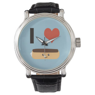 I Liebe Eclairs Armbanduhr