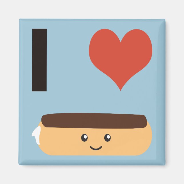 I Liebe Eclairs Magnet (Vorne)